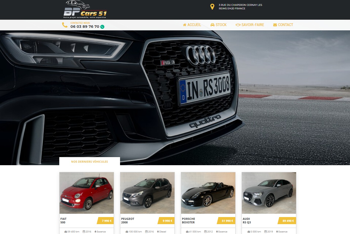 Aperçu du site de BP CARS 51